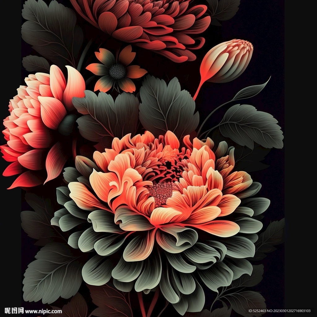 牡丹花装饰画