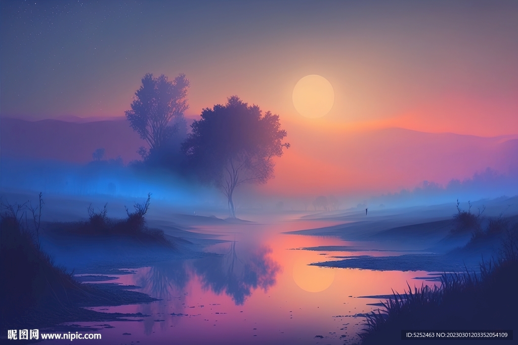 水墨山水画