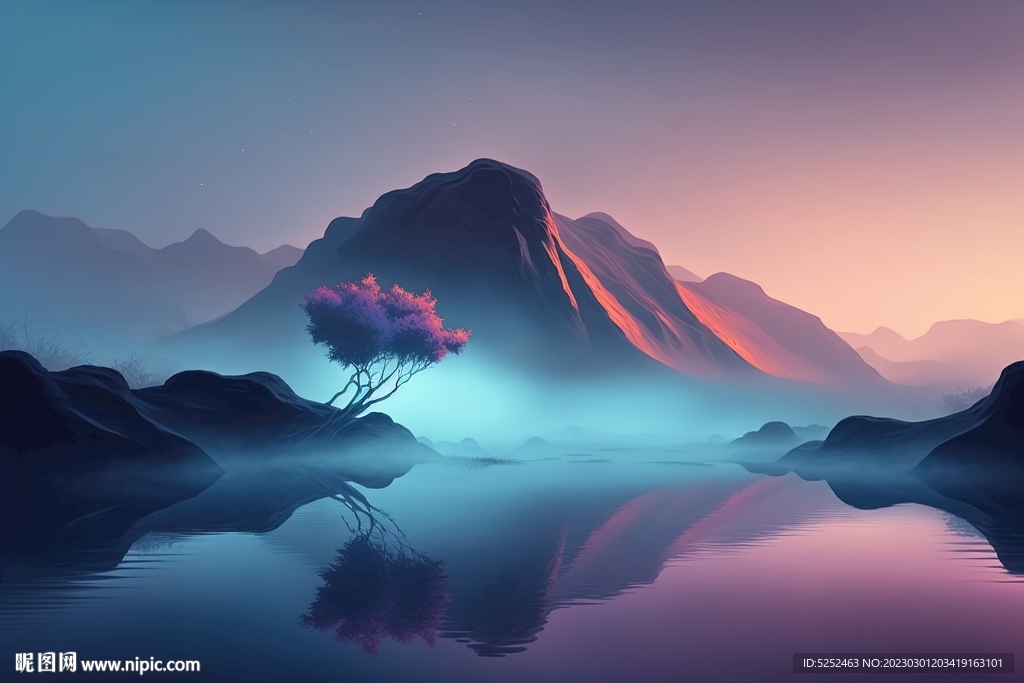 水墨山水画