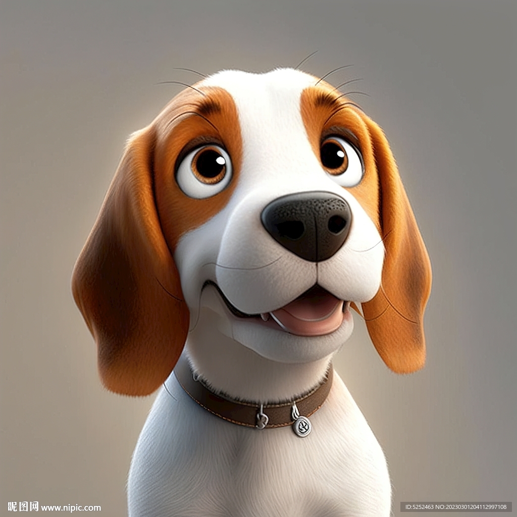 卡通小比格犬