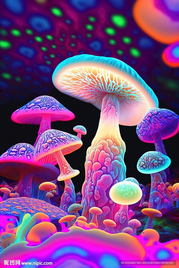 发光的小蘑菇