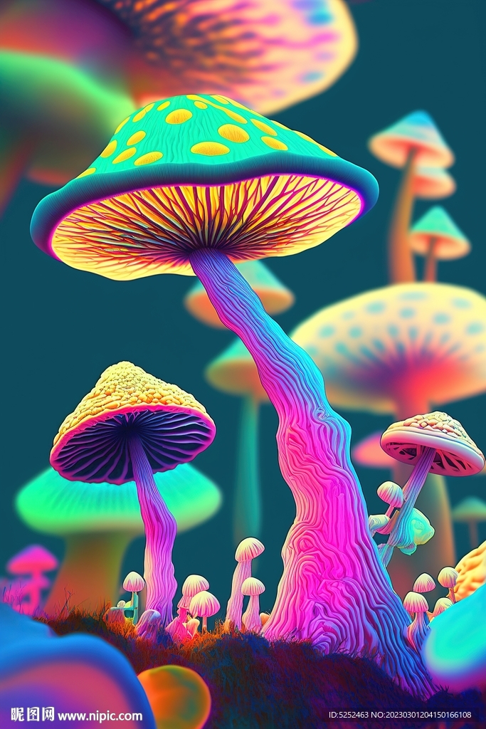 发光的小蘑菇