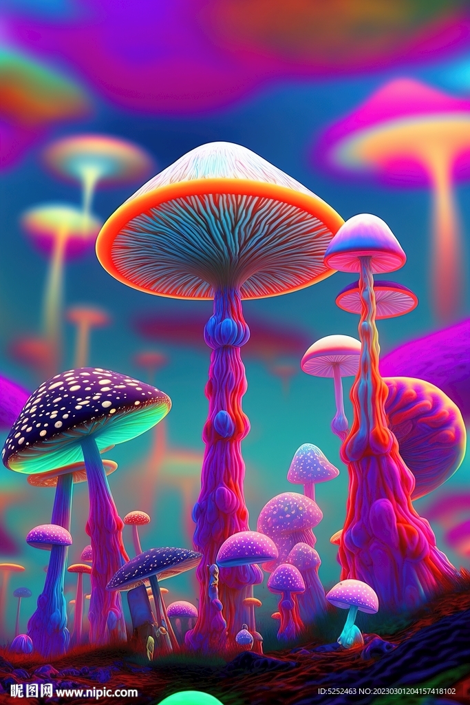 卡通创意蘑菇