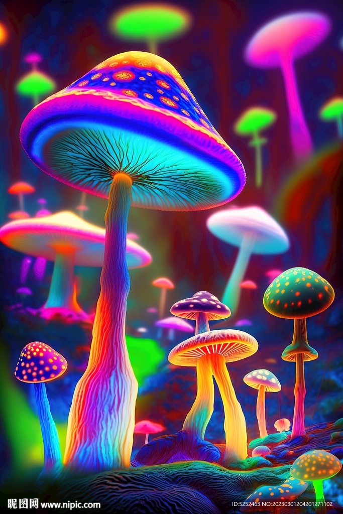 发光的小蘑菇