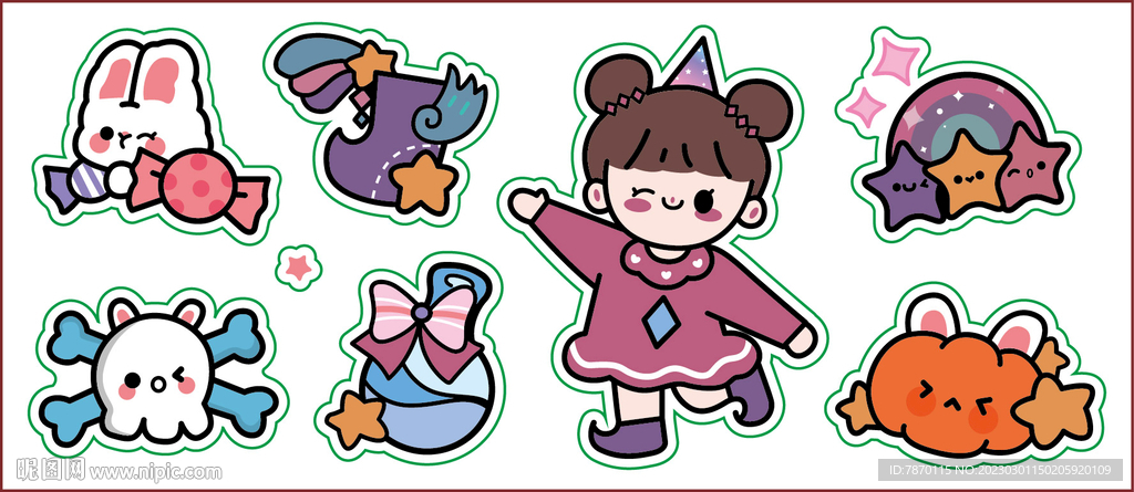 卡通魔法女孩 