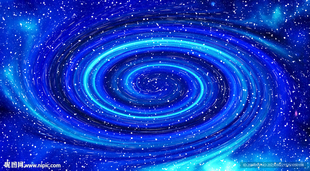 蓝色星空漩涡背景