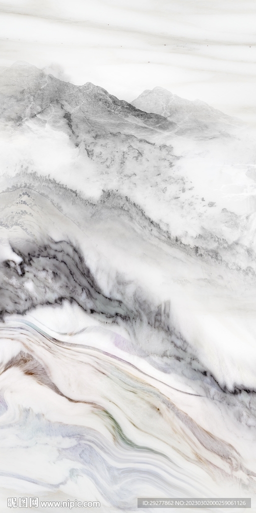 石纹 山水意境玄关 TIF分层