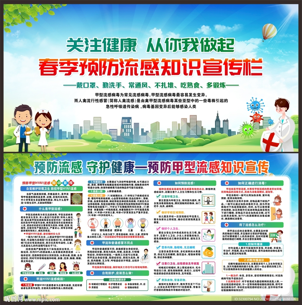 预防流感宣传栏