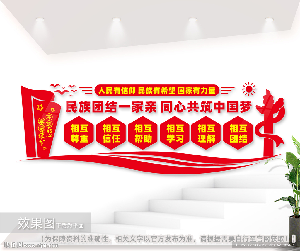 民族团结文化墙图片