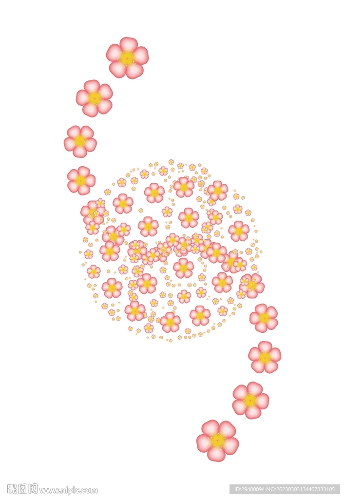 粉红抽象花