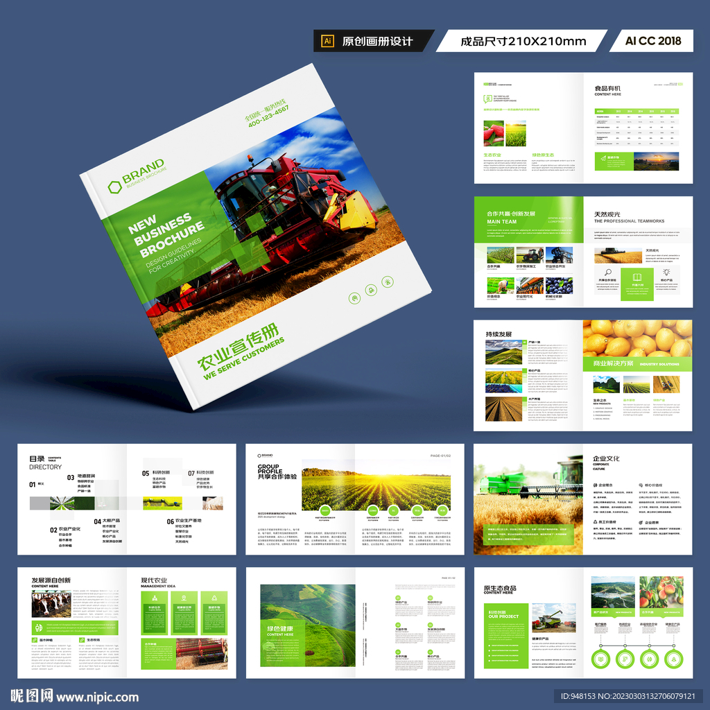 方形农产品画册
