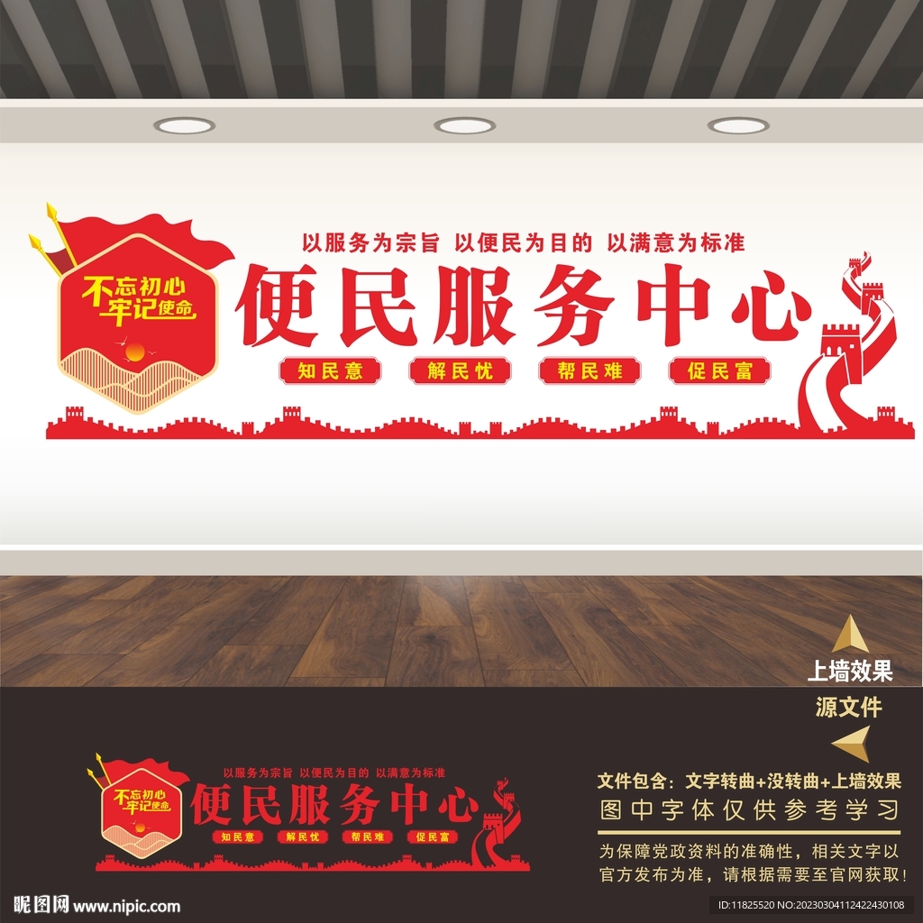 为人民服务文化墙