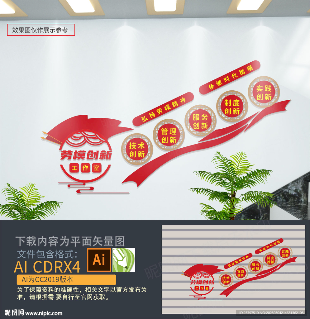 劳模楼梯间文化墙