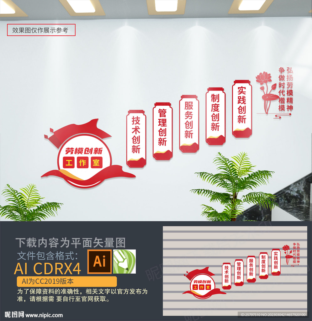 劳模楼梯间文化墙