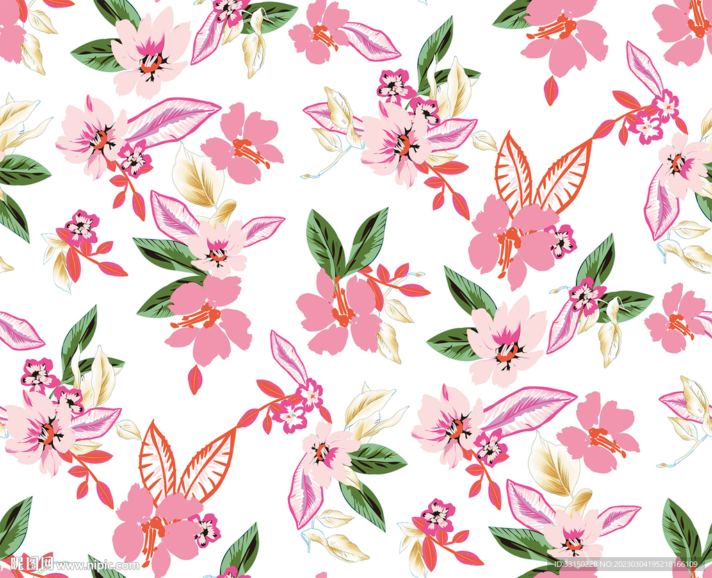 Floral Numbers Navy Digit 5 Flowers Stock Illustration
