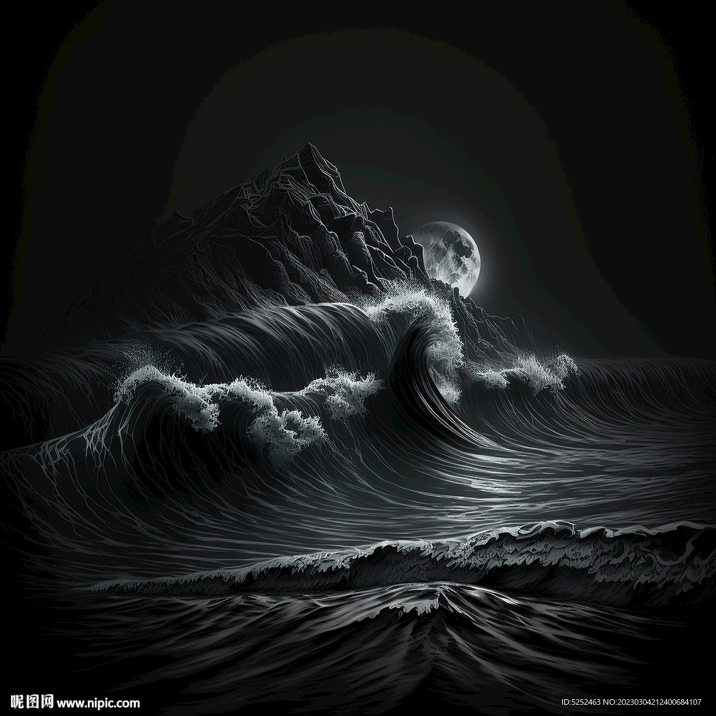 波涛汹涌的海浪