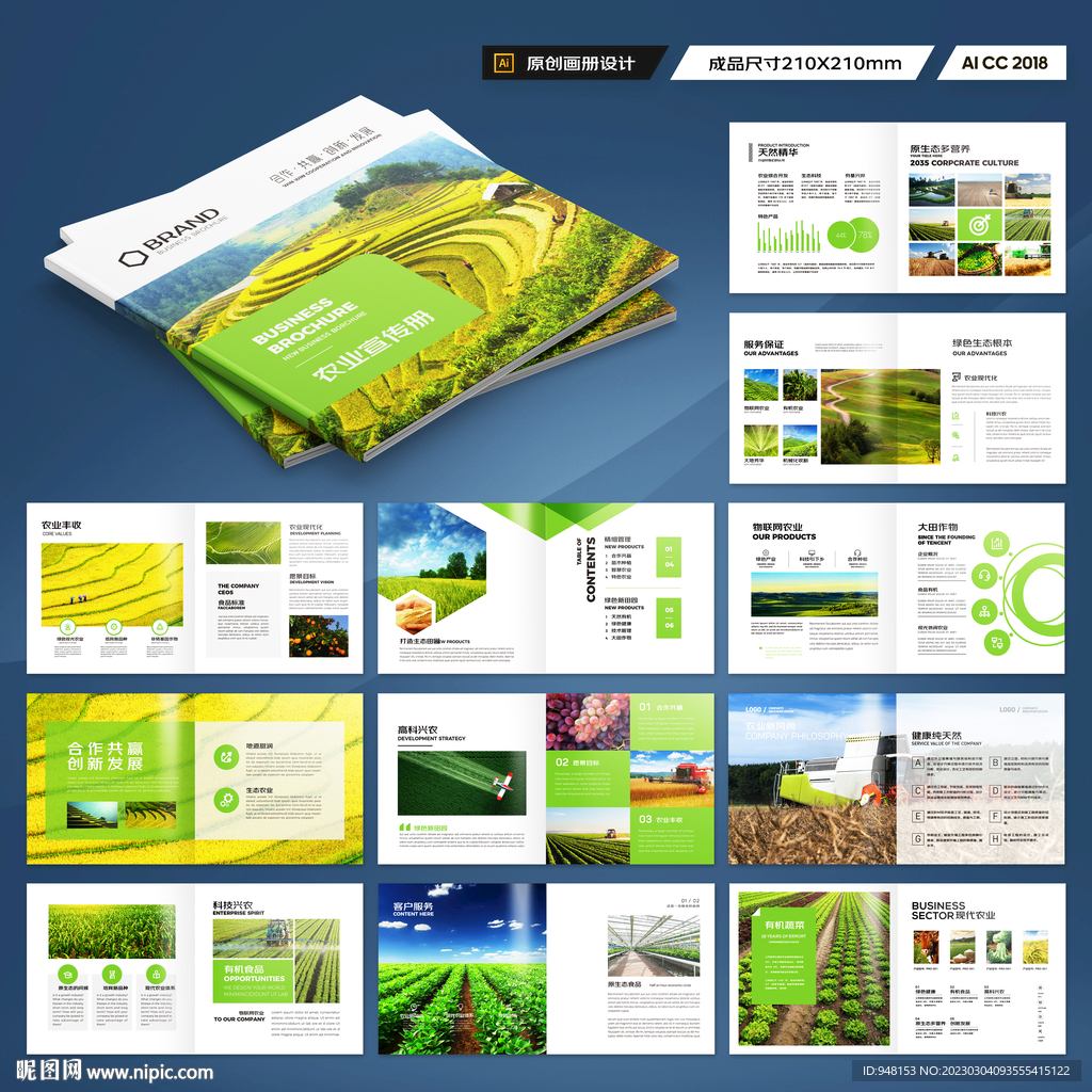 方形农业合作社画册
