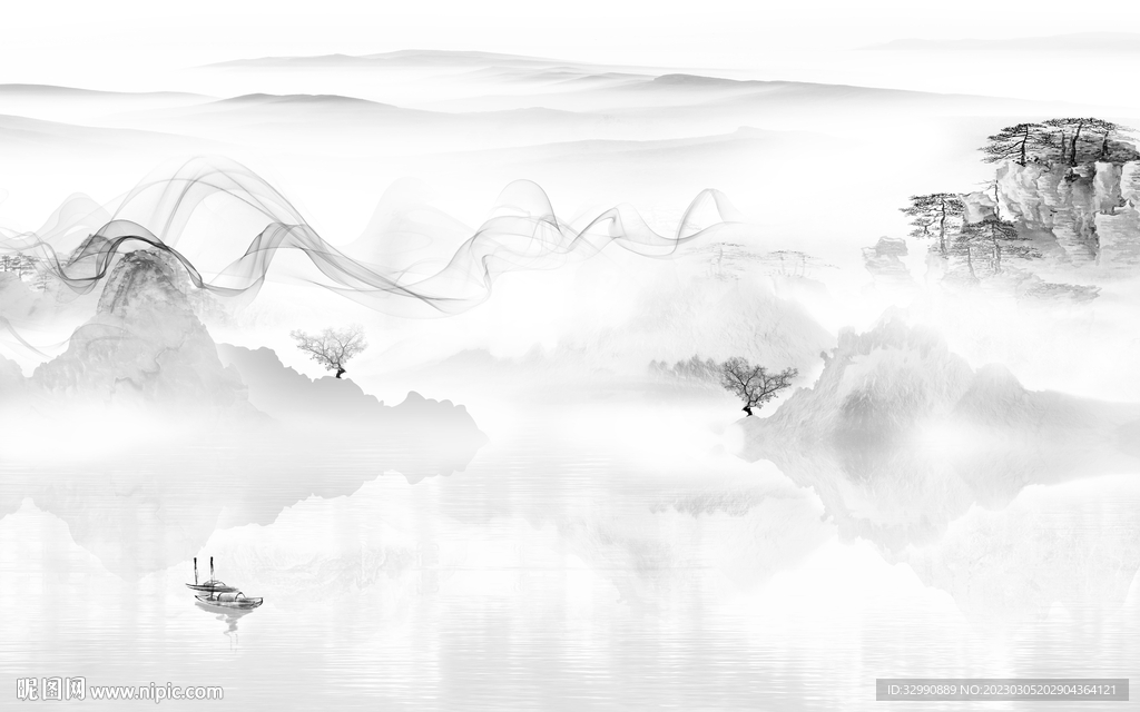 新品 热销新款山水 Tif分层