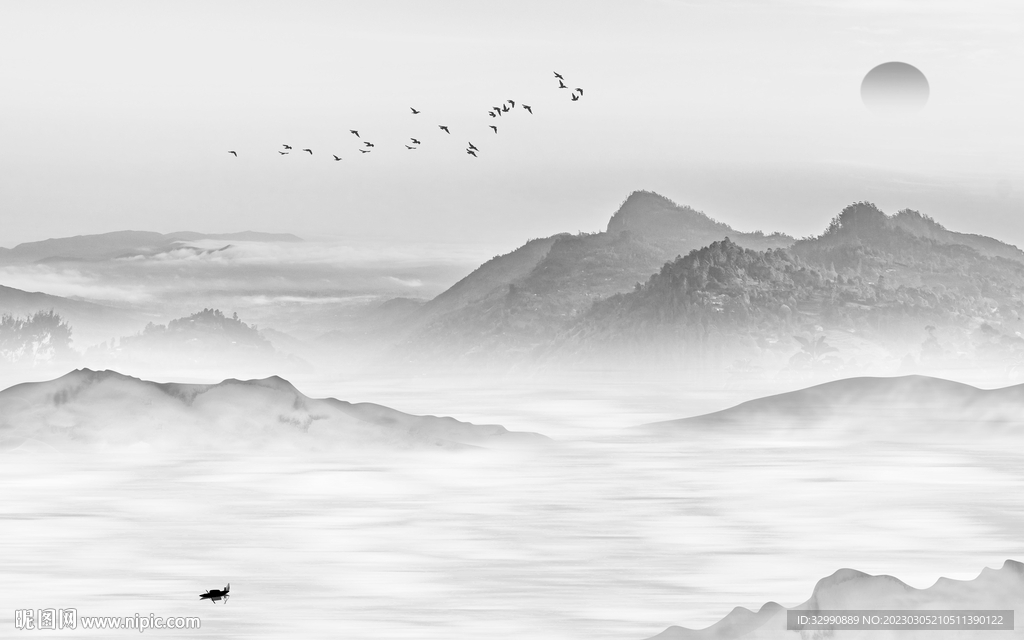 最新 热门大气山水 Tif分层