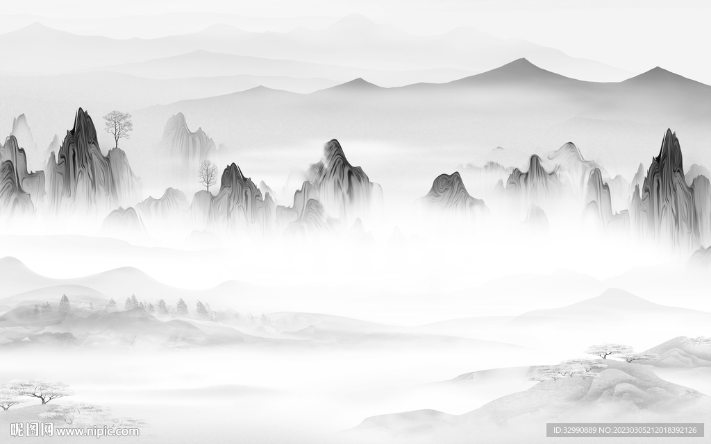 别墅 热门大气山水 Tif分层