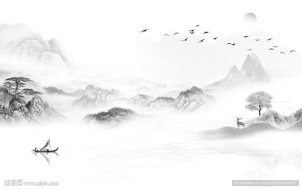 大气 热销新款山水 Tif分层