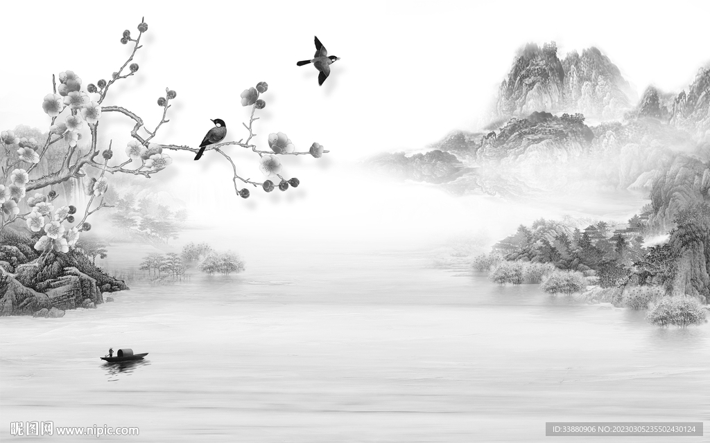 爆款 意境高端山水 tif分层