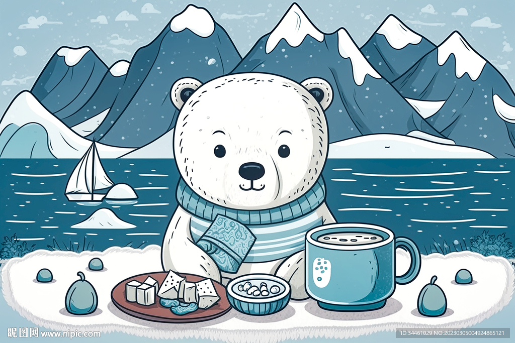 北极熊宝宝午餐
