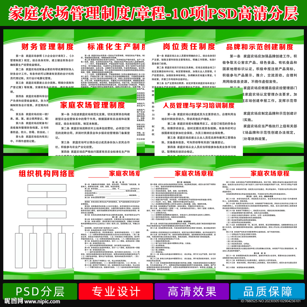 家庭农场管理制度牌