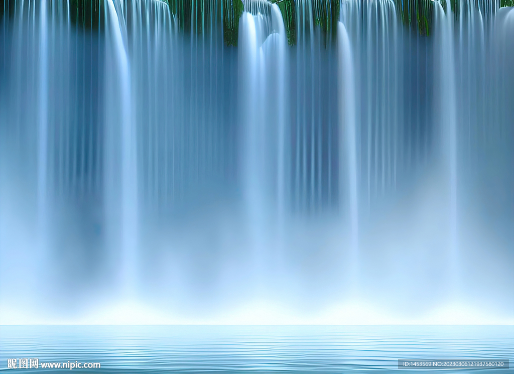 流水瀑布背景