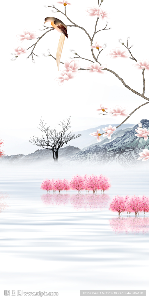 花鸟 现代最新玄关 tIf分层