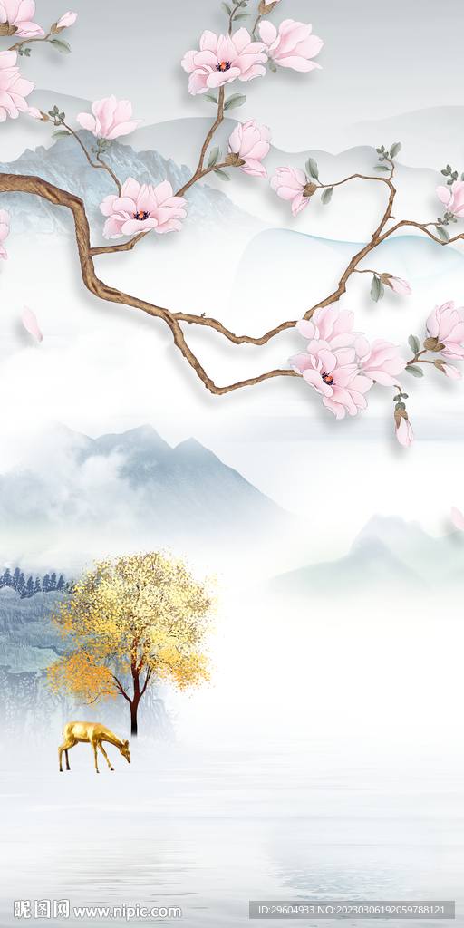 高端 现代中式玄关 tIf分层