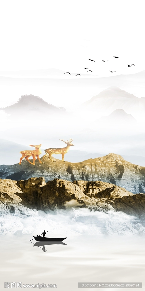 大气 意境简约玄关 TIF分层