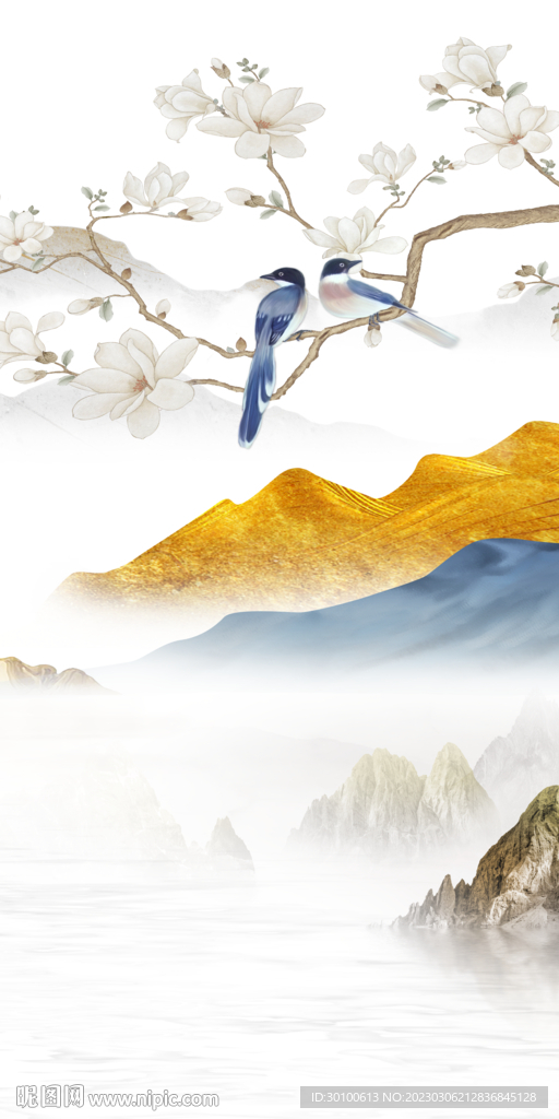 花鸟 简约热门玄关 TiF分层