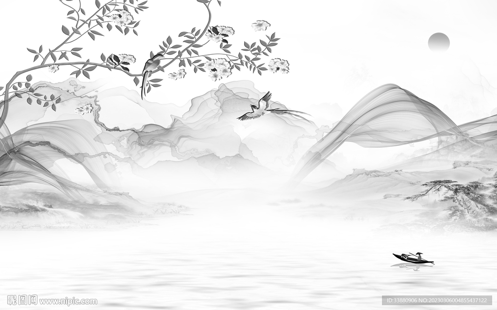 最 新式高端山水 tif分层