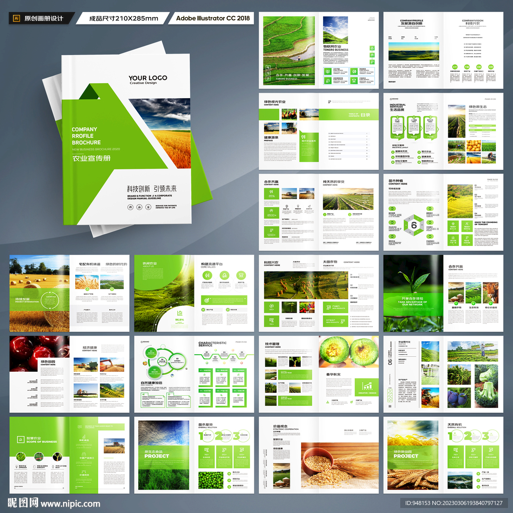 农业画册模板