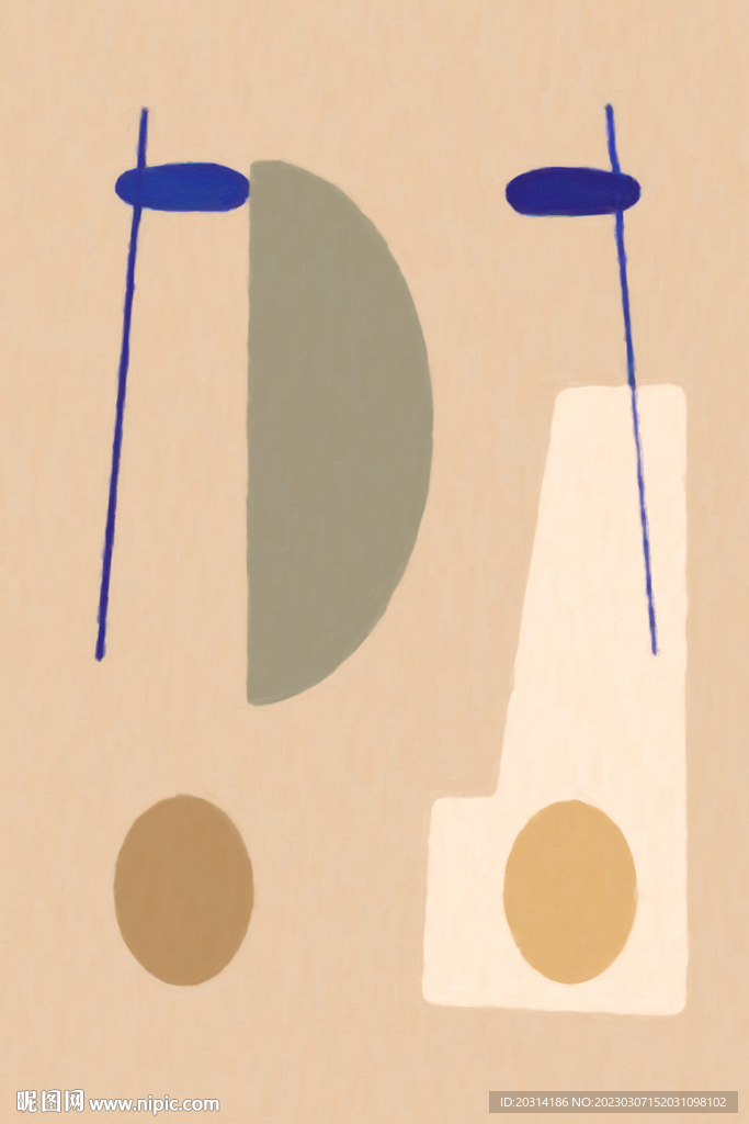 侘寂风抽象装饰画