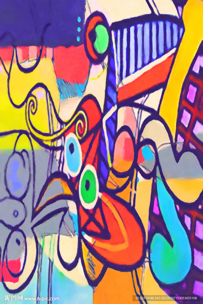 动感线条抽象画