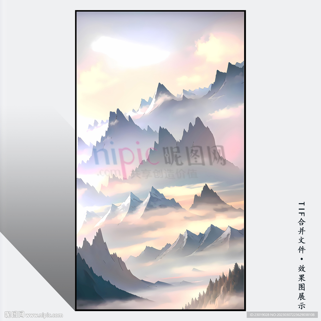 玄关山水油画
