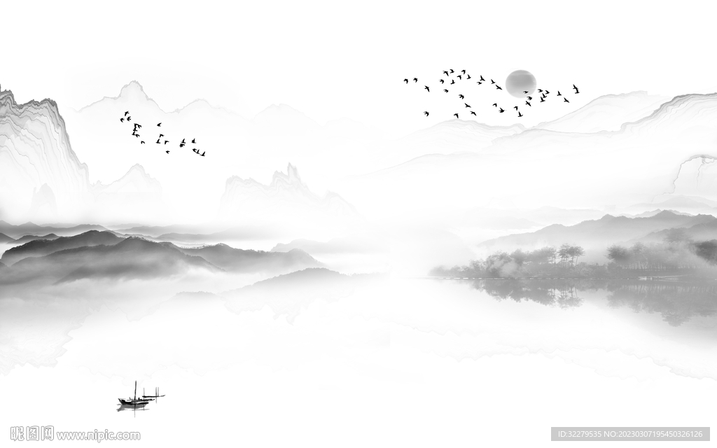 意境 热门简约山水 TiF分层