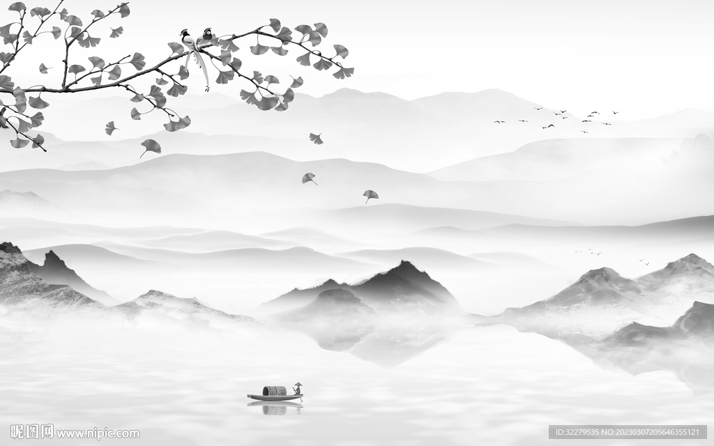 现代 新式简约山水 TiF分层