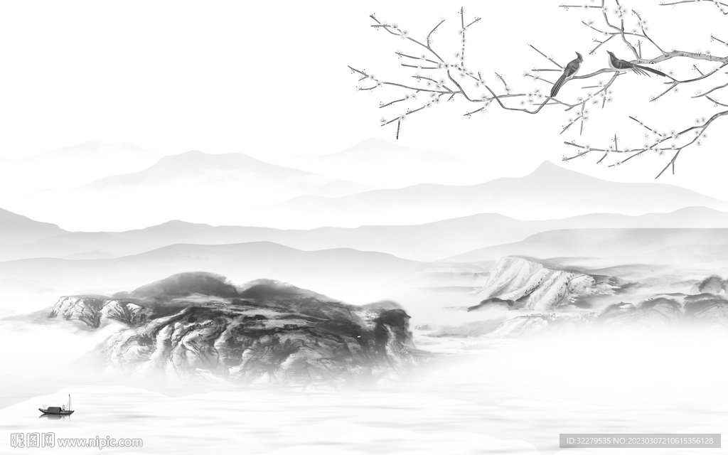 新品 人气中式山水 TiF分层