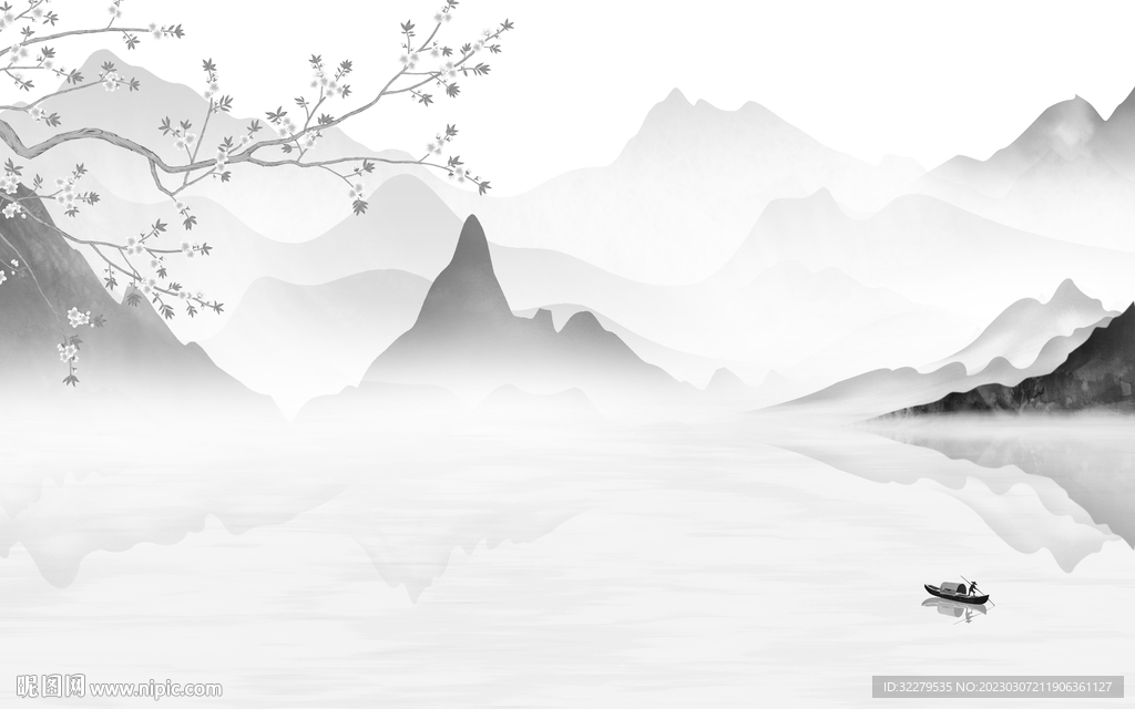 高雅 人气中式山水 TiF分层