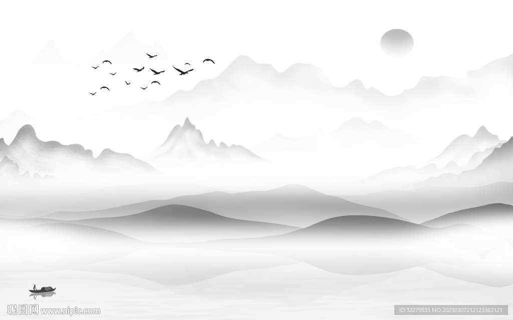 高档 人气中式山水 TiF分层