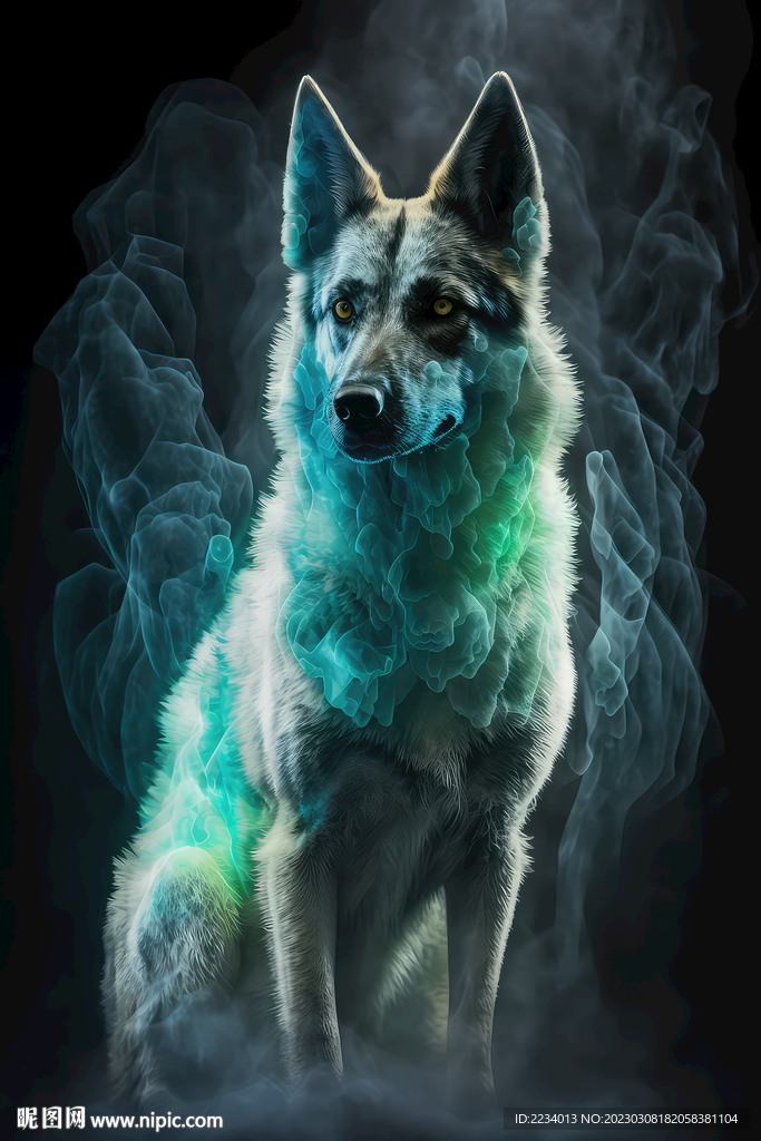 烟雾中的猎犬