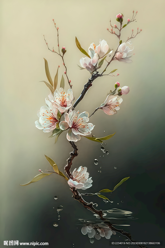 国画桃花