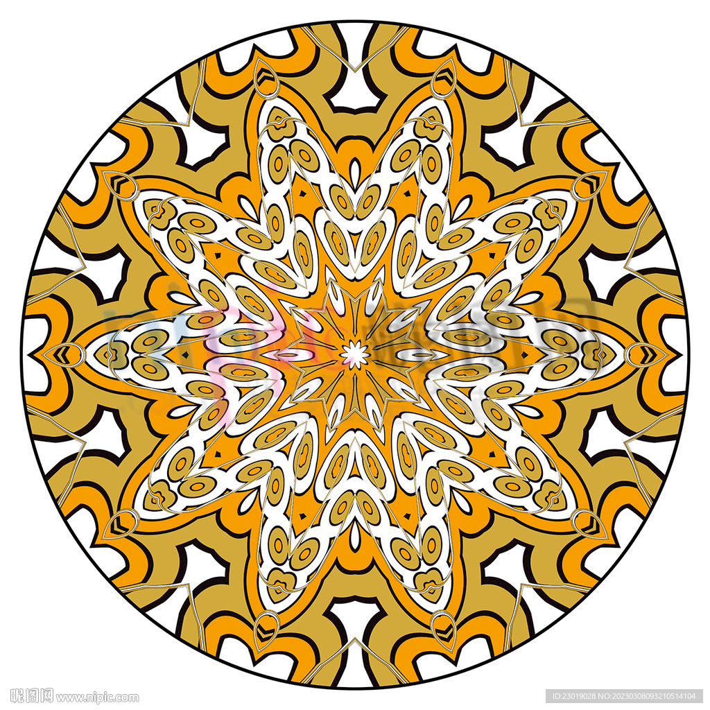 抽象圆形地毯