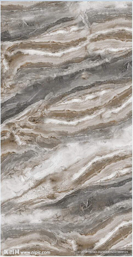 罗马金 灰色大理石纹理 岩板