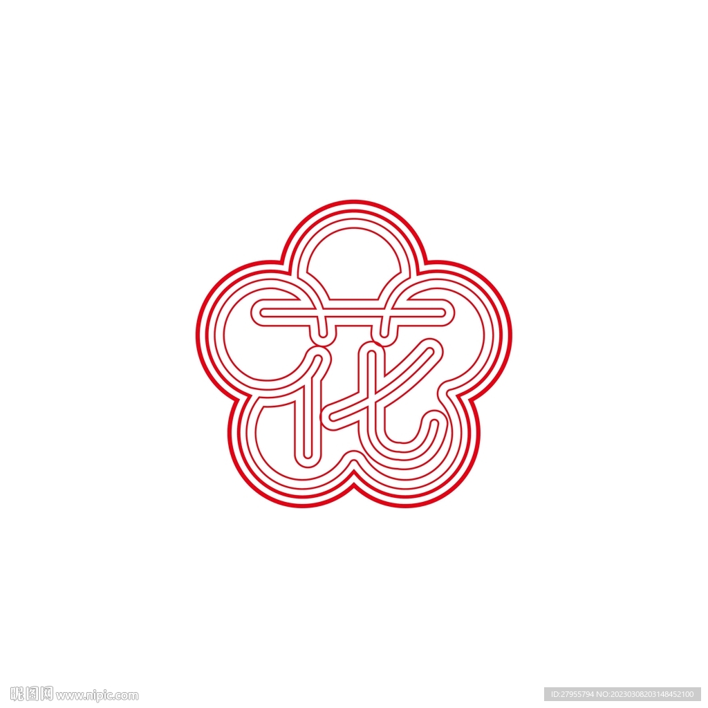 花矢量线绘画