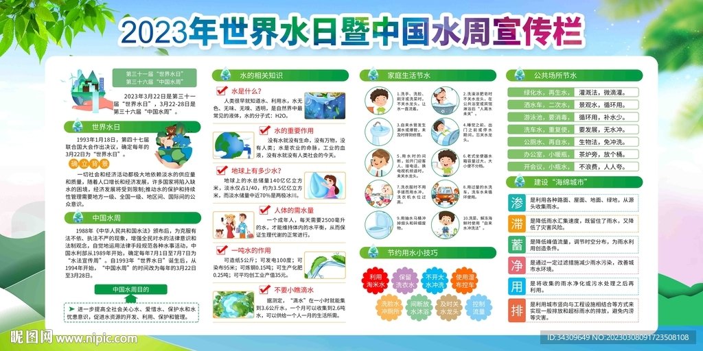 世界水日展板