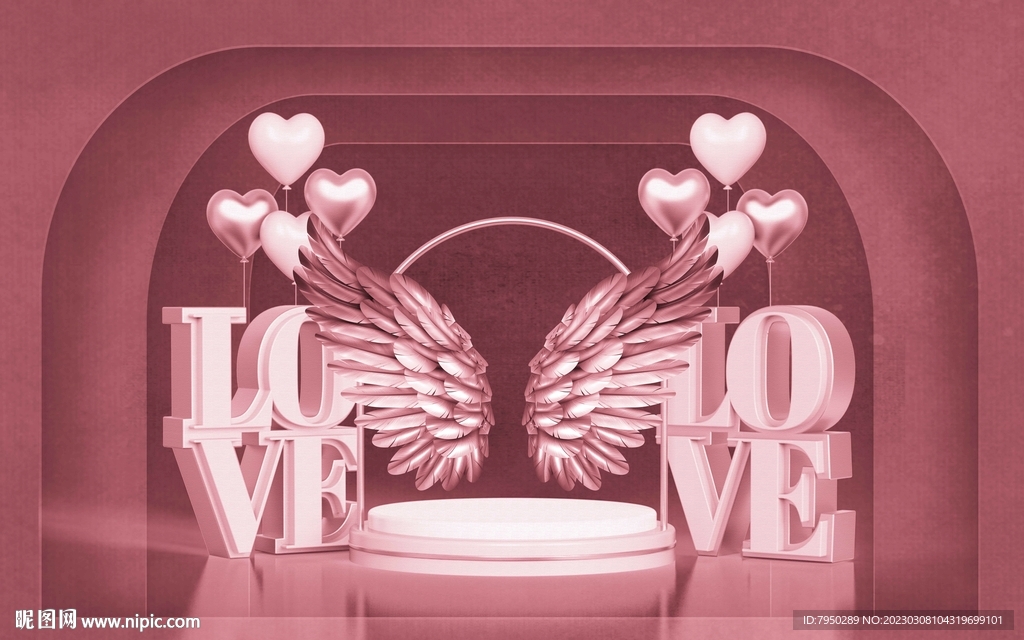 网红翅膀直播间背景墙 